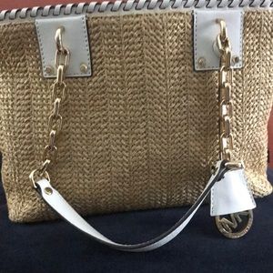 Michael Kors. Wicker white bag . New never  used